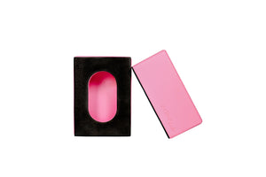 Erthe Life Handstand Handbalancing Blocks in pink matching with out Fresh Pink Handstand Handbalancing Mat. Perfect Travel Size Handstand blocks with all natural light weight Bamboo material