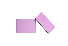 Load image into Gallery viewer, Handstand Handbalancing Blocks in purple matching with out Bright Purple Handstand Handbalancing Mat. Perfect Travel Size Handstand blocks with all natural light weight Bamboo material