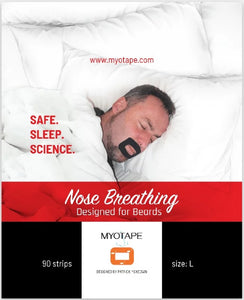 MyoTape Nose Nasal Breathing For Adults with Beards